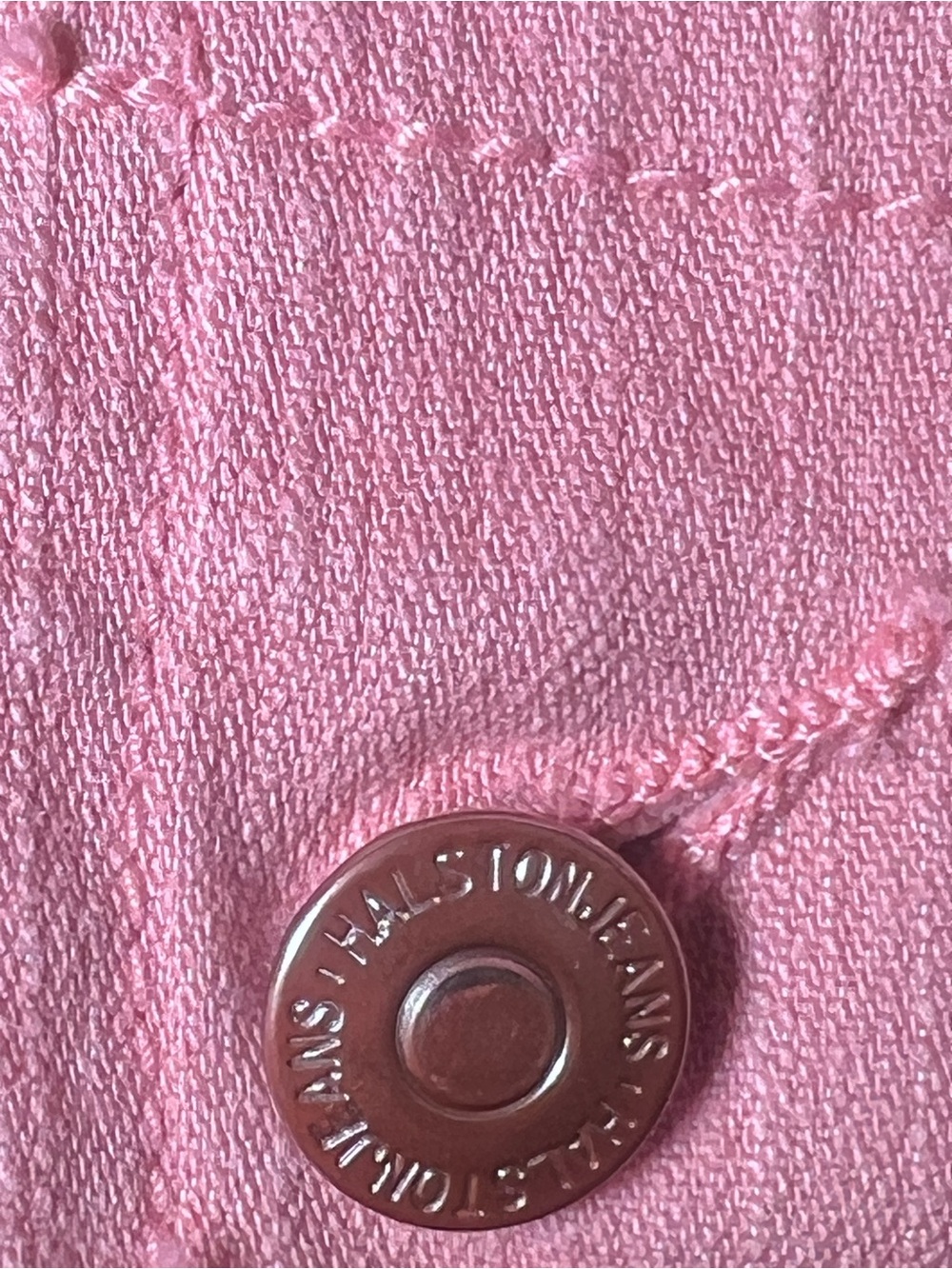 Halston Jeans pink denim skirt, vintage, NWOT - Picture 3 of 15